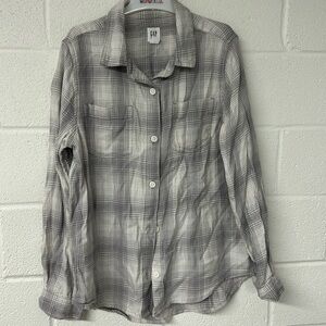 Girls soft flannel button down